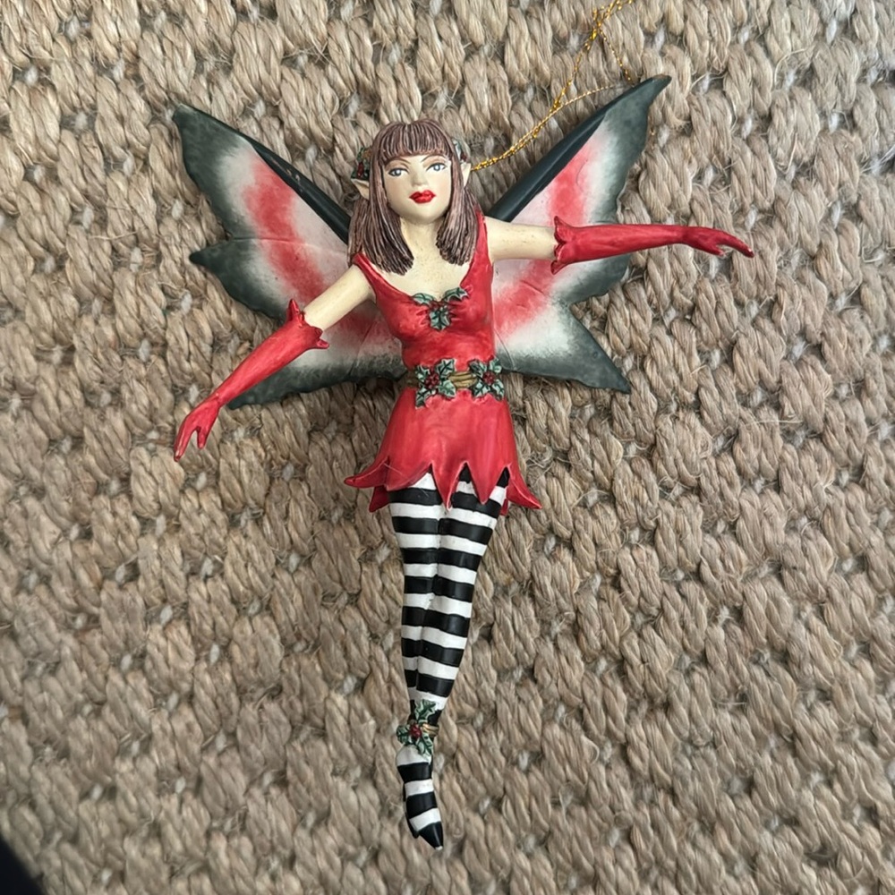 Amy Brown Holly diva ornament. Collectors item. In perfect condition.